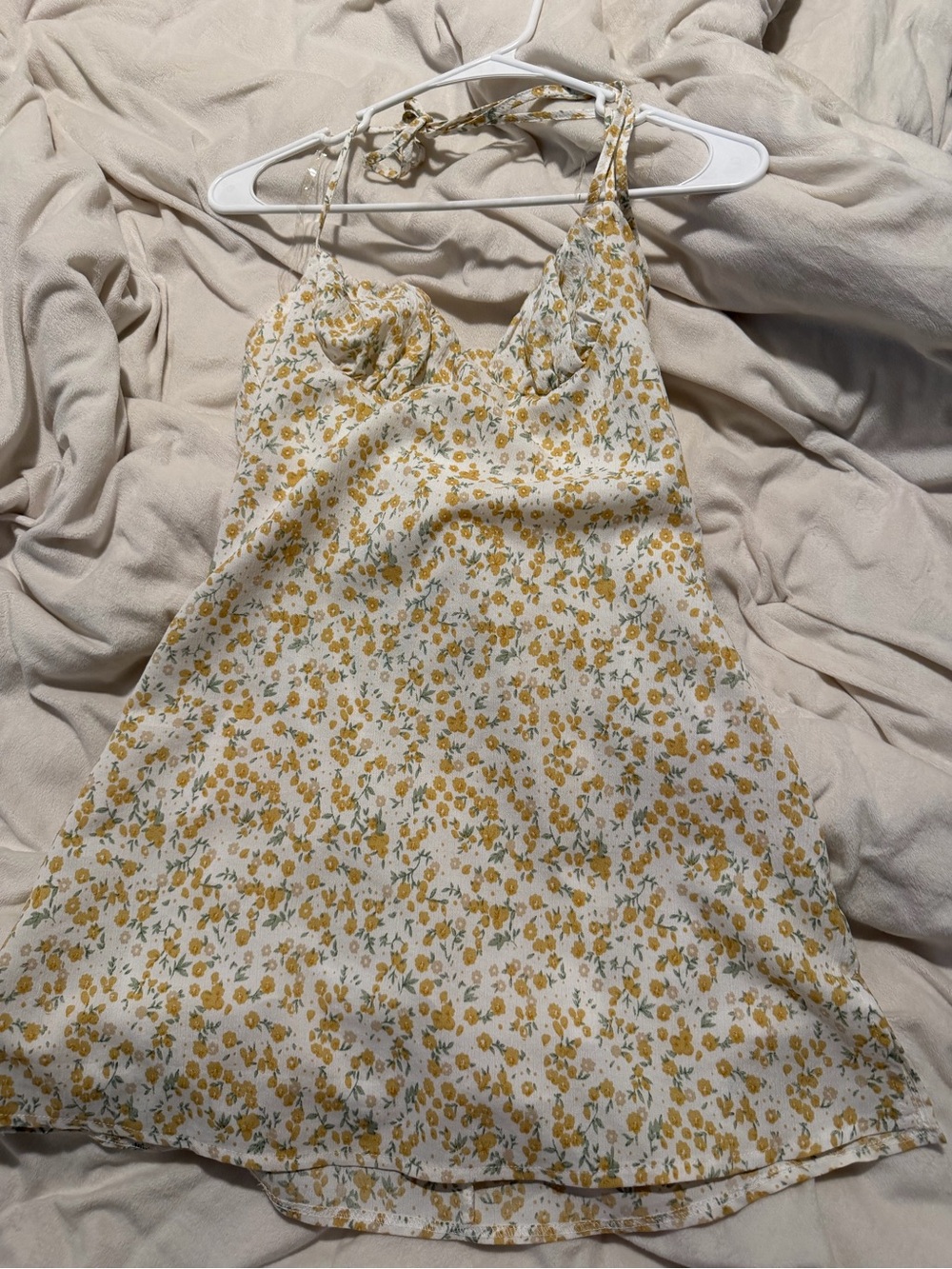 La Hearts Yellow Floral Mini Dress